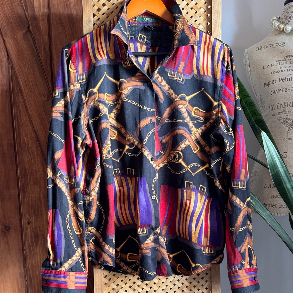 Lauren Ralph Lauren Multicolor Chain Print Shirt